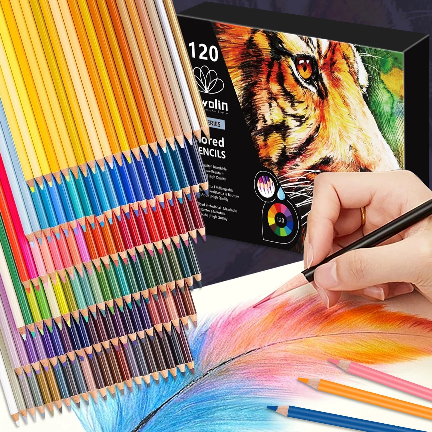 Crayons de Couleur Noyau Souple - 72 ou 120
