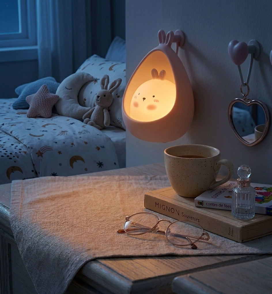 Veilleuse LED à Détection de Mouvement | Lapin & Chat — Exolune