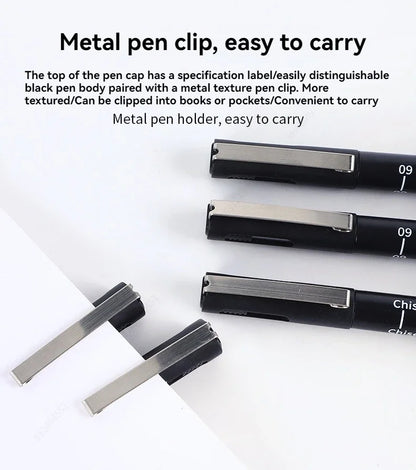 Micro Stylos Noirs 15 Tailles - Encre Archive Manga