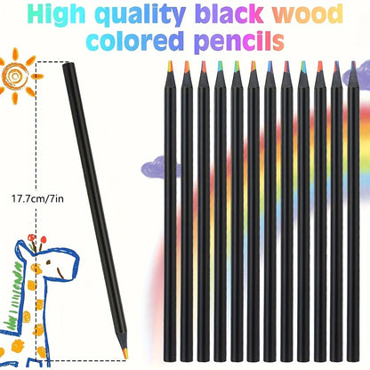 Crayons Arc-en-ciel 7 Couleurs - 12 à 48 Pièces