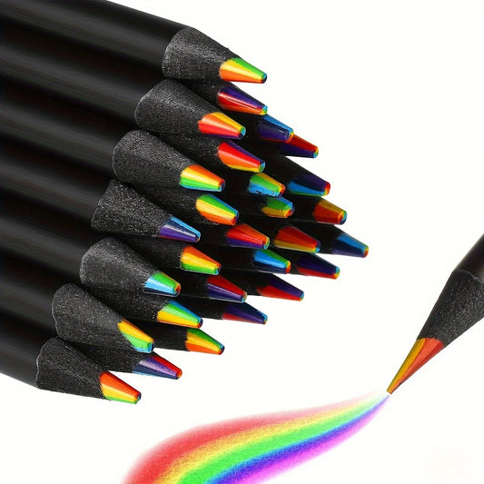 Crayons Arc-en-ciel 7 Couleurs - 12 à 48 Pièces