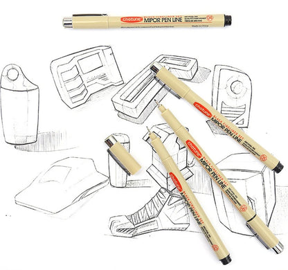 Stylos Fineliner Noirs Manga - Encre Pigmentée