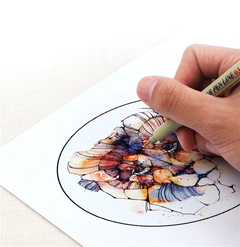 Stylos Fineliner Noirs Manga - Encre Pigmentée