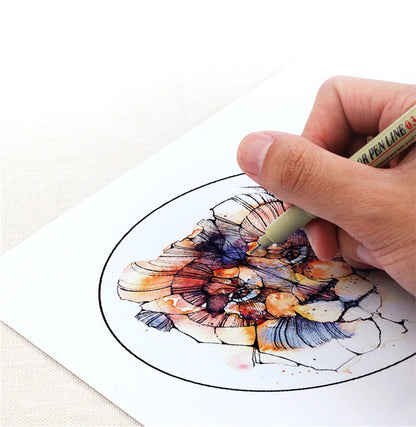 Stylos Fineliner Noirs Manga - Encre Pigmentée