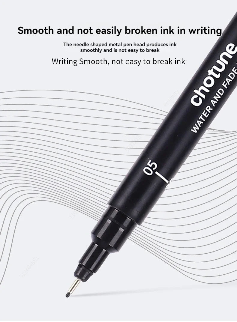 Micro Stylos Noirs 15 Tailles - Encre Archive Manga