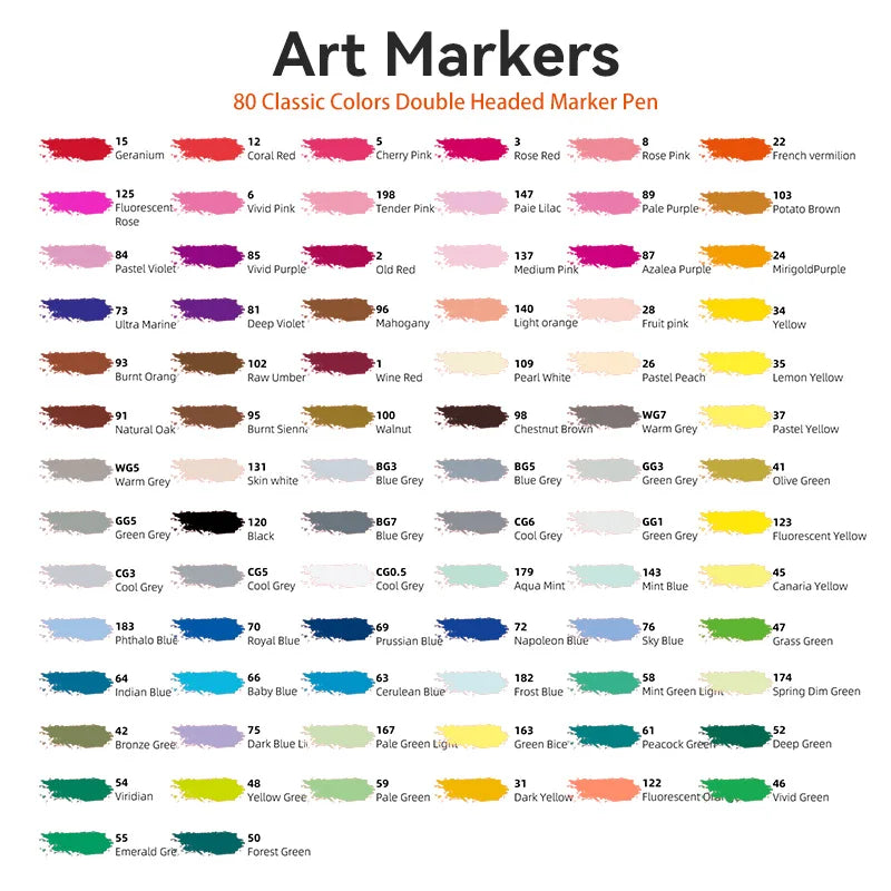 Marqueurs Dessin Double Pointe - 24 à 262 Couleurs